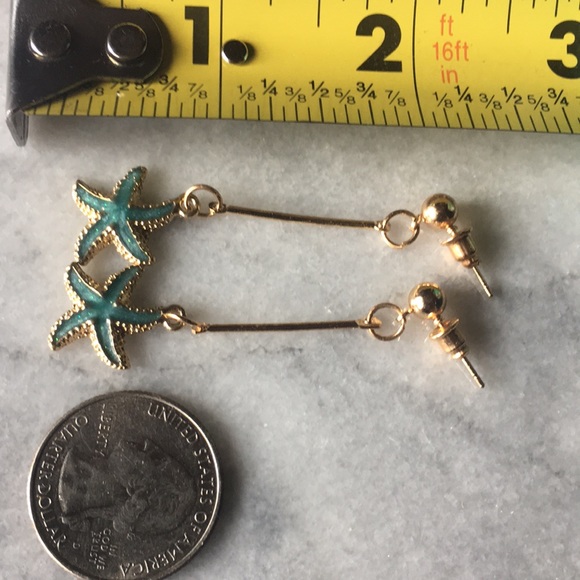 Starfish Drop Post Earrings - Picture 10 of 13